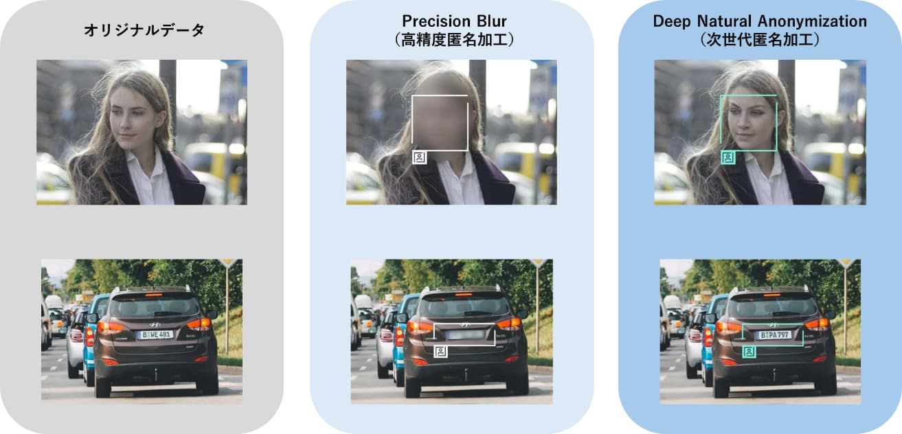brighter RedactのPrecision BlurおよびDeep Natural Anonymizationの適用例