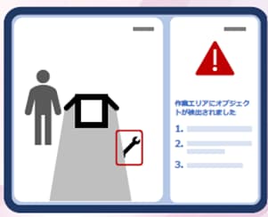 現場作業ギャップ検知機能の画面例