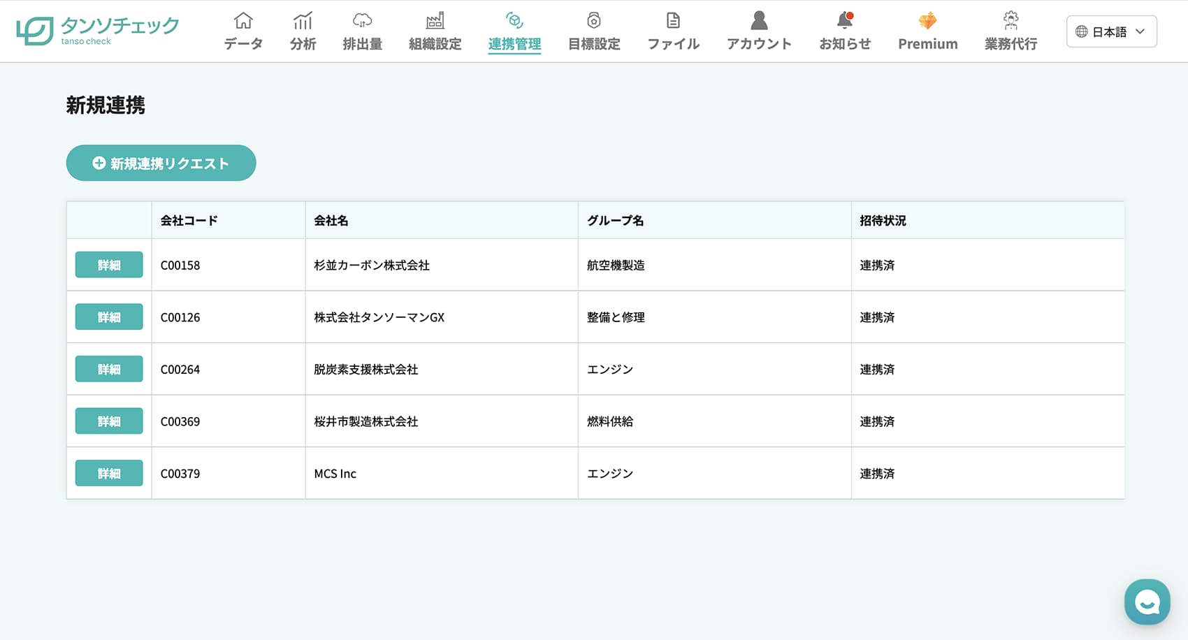 タンソチェックの画面2