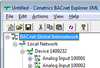 BACnetエクスプローラXML